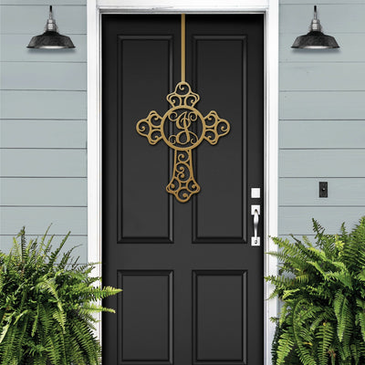 custom-cross-front-door-decor-with-elegant-monogram-design-gold-black-door-House-Sensations-Art.jpg