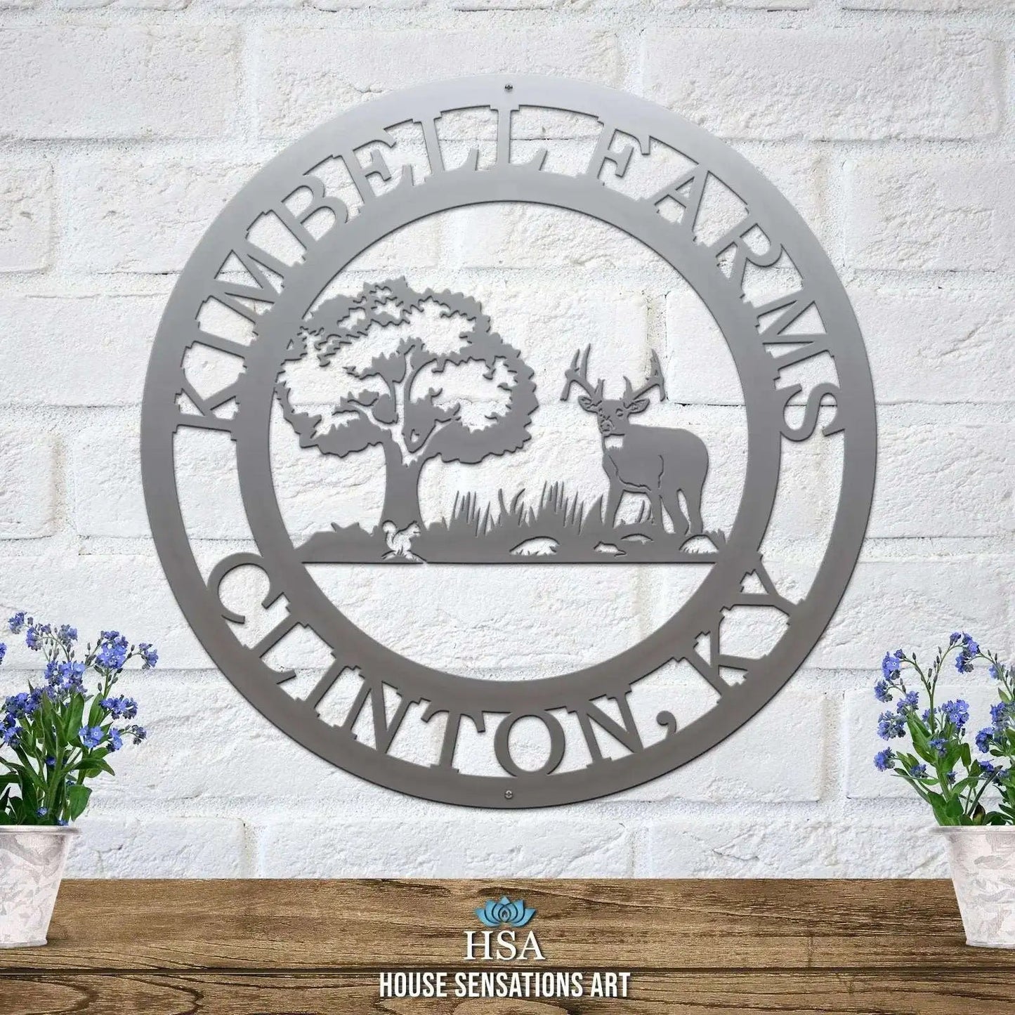 Custom Deer Hunting Sign - Custom Metal House Number Plaque - Perfect for Outdoor Decor in Gardens, Yards, or Farms - Ideal Housewarming Gift for Animal Lovers - HouseSensationsArt