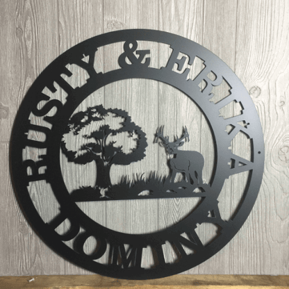 Custom Deer Hunting Sign - Custom Metal House Number Plaque - Perfect for Outdoor Decor in Gardens, Yards, or Farms - Ideal Housewarming Gift for Animal Lovers - HouseSensationsArt