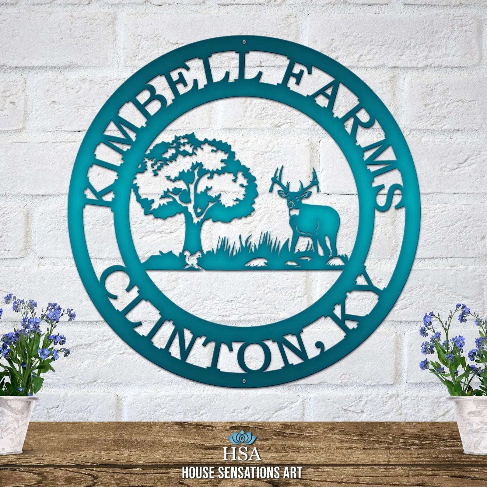 Custom Deer Hunting Sign - Custom Metal House Number Plaque - Perfect for Outdoor Decor in Gardens, Yards, or Farms - Ideal Housewarming Gift for Animal Lovers - HouseSensationsArt