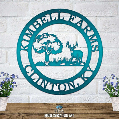 Custom Deer Hunting Sign - Custom Metal House Number Plaque - Perfect for Outdoor Decor in Gardens, Yards, or Farms - Ideal Housewarming Gift for Animal Lovers - HouseSensationsArt