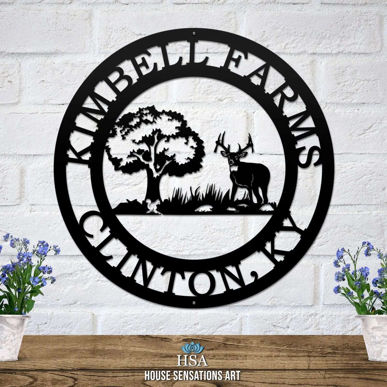 Custom Deer Hunting Sign - Custom Metal House Number Plaque - Perfect for Outdoor Decor in Gardens, Yards, or Farms - Ideal Housewarming Gift for Animal Lovers - HouseSensationsArt
