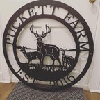 Custom Deer Hunting Sign – Rustic Metal Decor for Cabins & Camps - HouseSensationsArt
