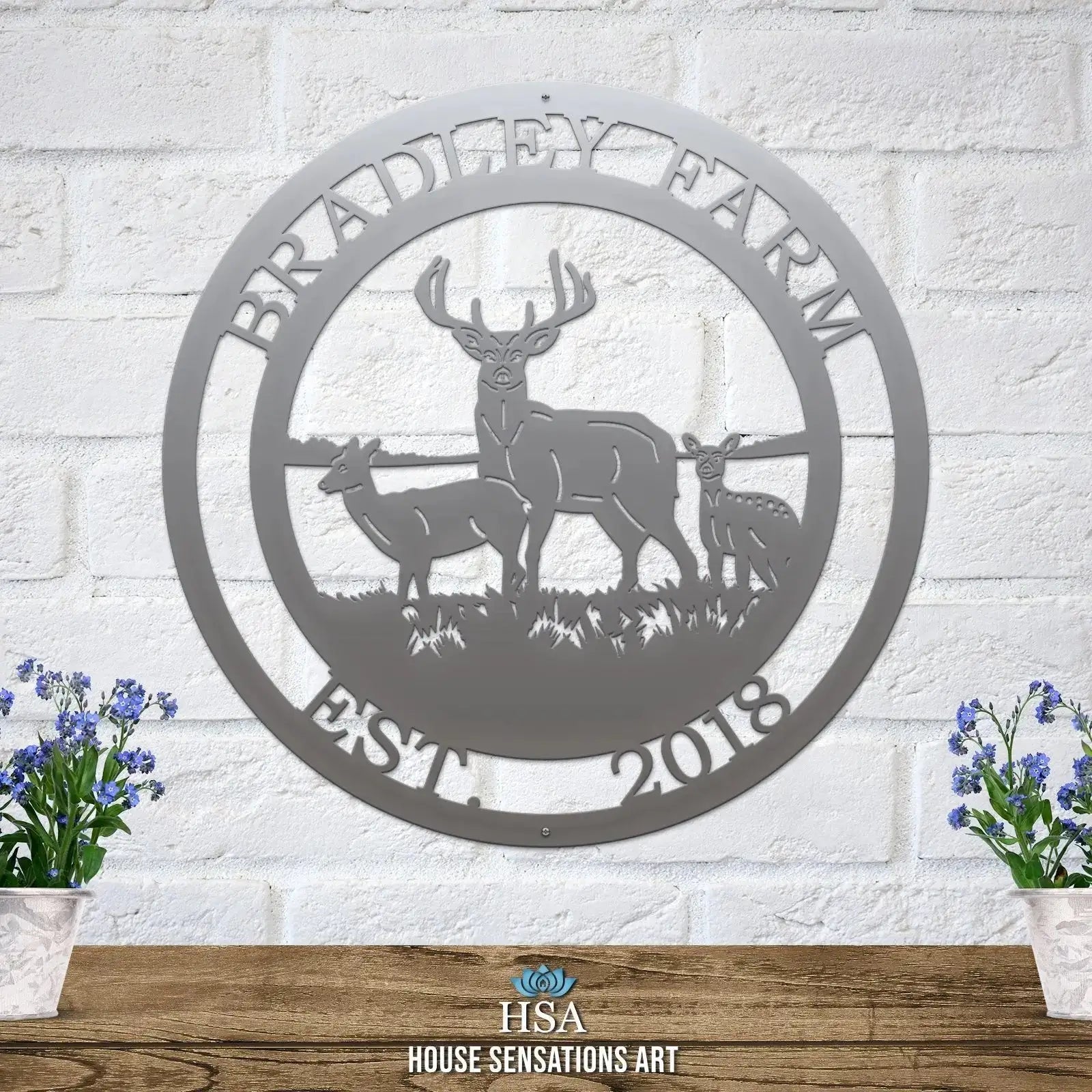 Custom Deer Hunting Sign – Rustic Metal Decor for Cabins & Camps - HouseSensationsArt