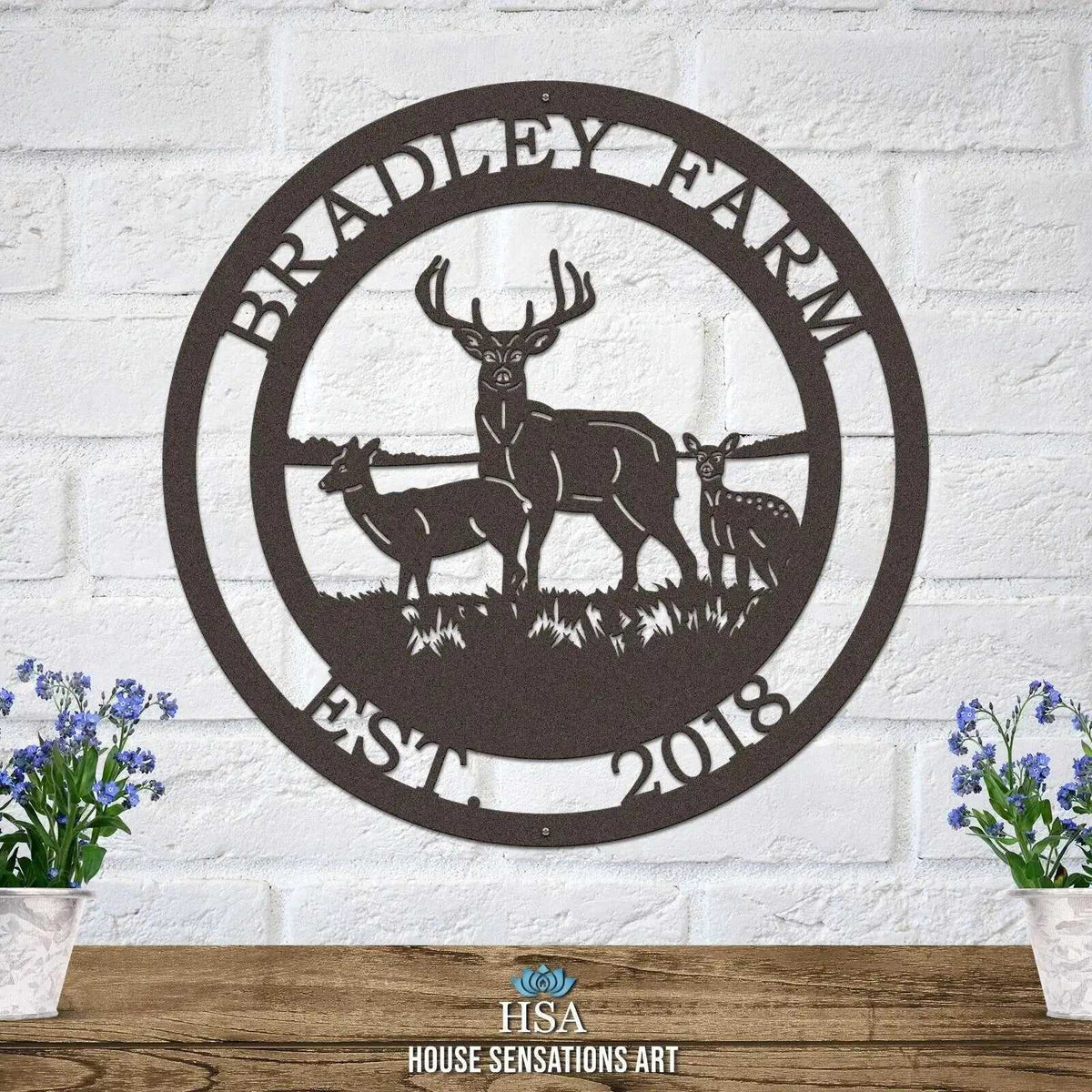 Custom Deer Hunting Sign – Rustic Metal Decor for Cabins & Camps