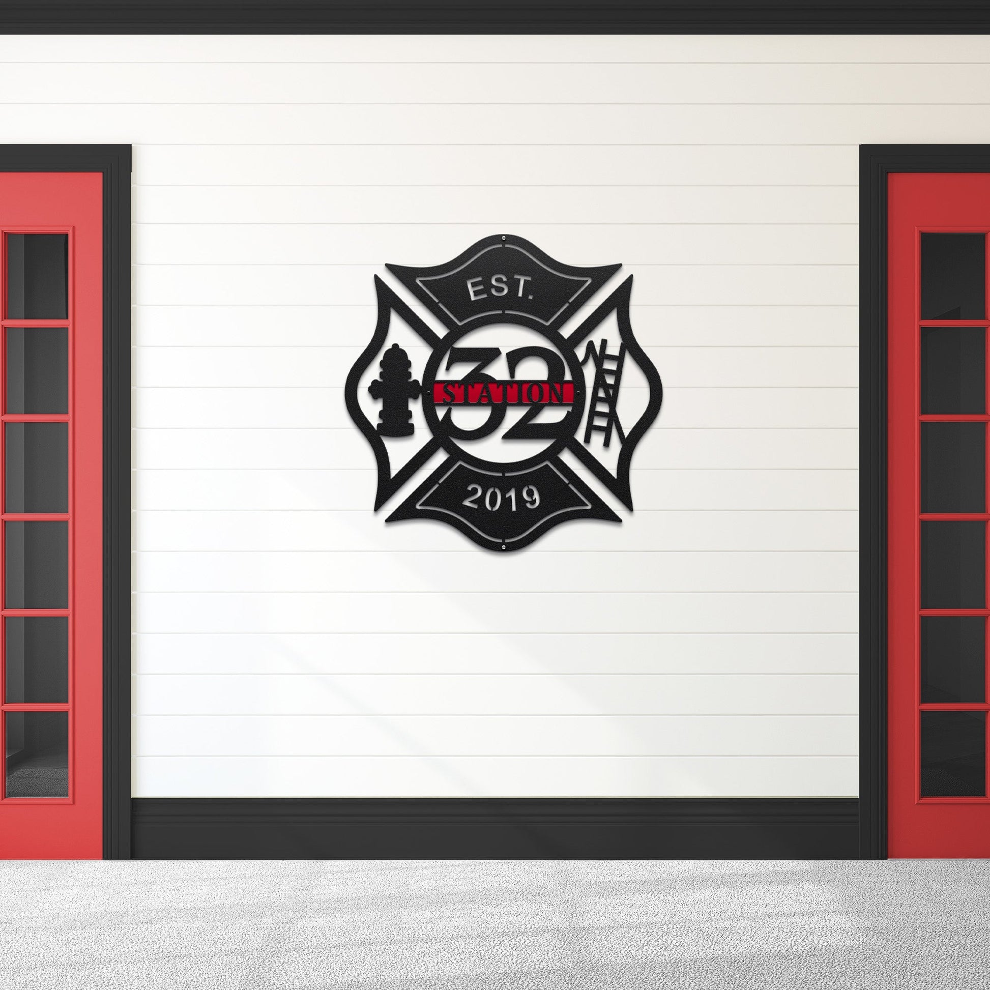 Custom Fire Station Sign – Personalized Metal Wall Decor - HouseSensationsArt