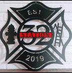 Custom Fire Station Sign – Personalized Metal Wall Decor - HouseSensationsArt