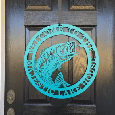 Personalized Fish Metal Signs – Walleye Address Decor for Yard & Cabin - HouseSensationsArt