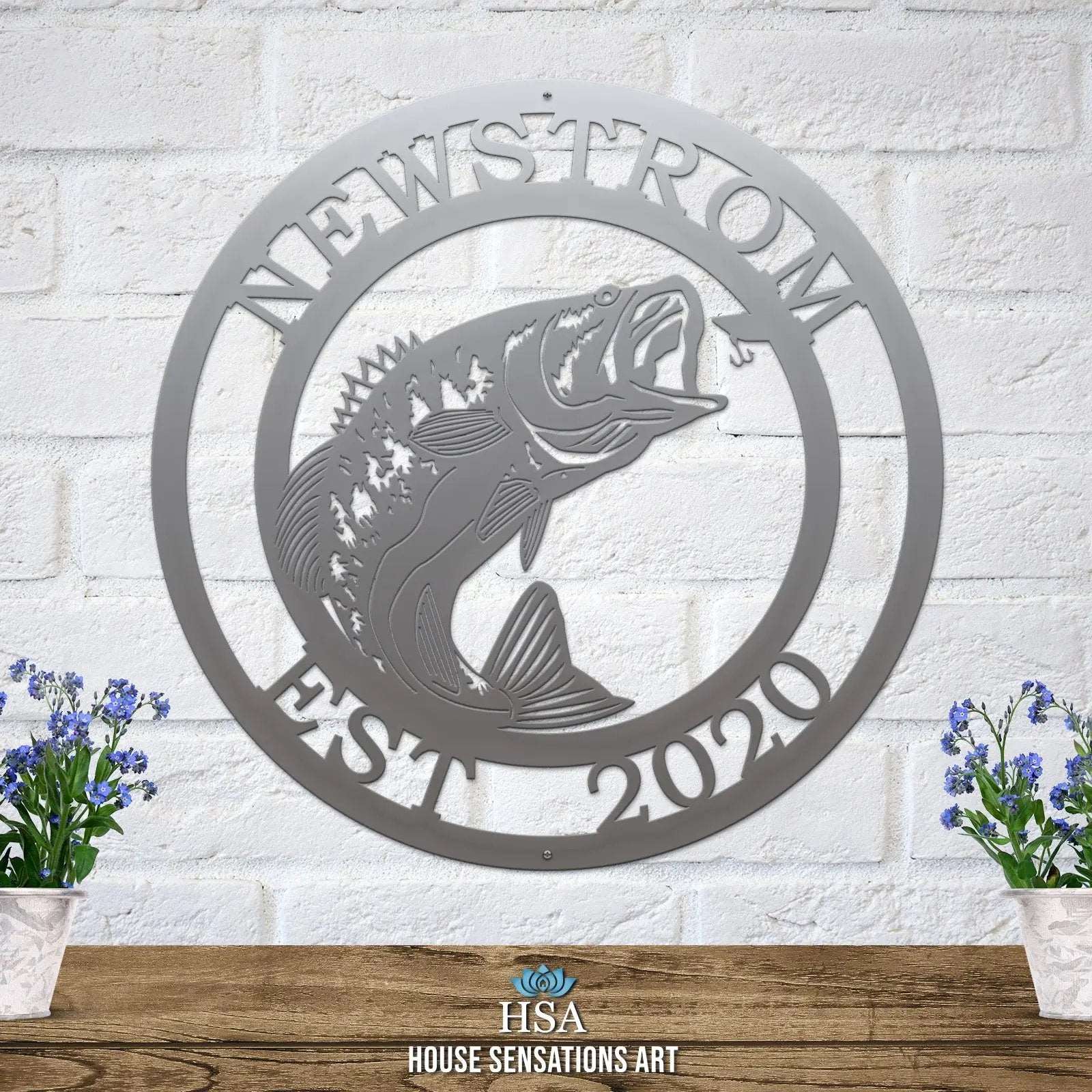 Custom Fish Metal Signs for Cabins, Lake Houses & Fishing Docks - HouseSensationsArt