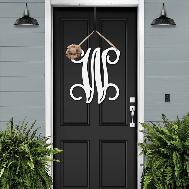 Custom Front Door Wreaths with Initial for Elegant Entryways - HouseSensationsArt