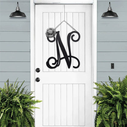 Custom Front Door Wreaths with Initial for Elegant Entryways - HouseSensationsArt