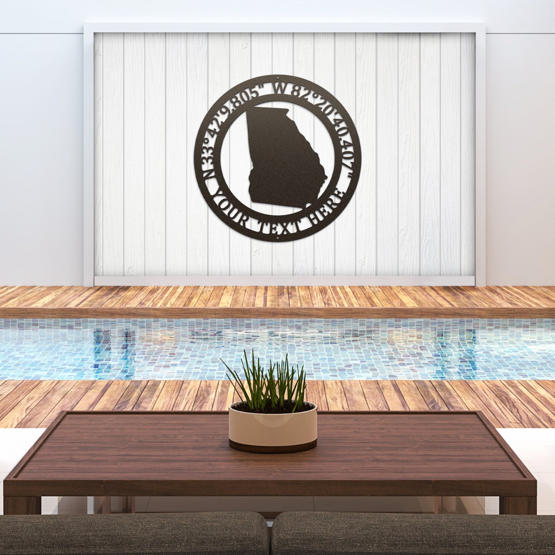Custom GPS Coordinates Sign – Personalized Metal Wall Decor - HouseSensationsArt
