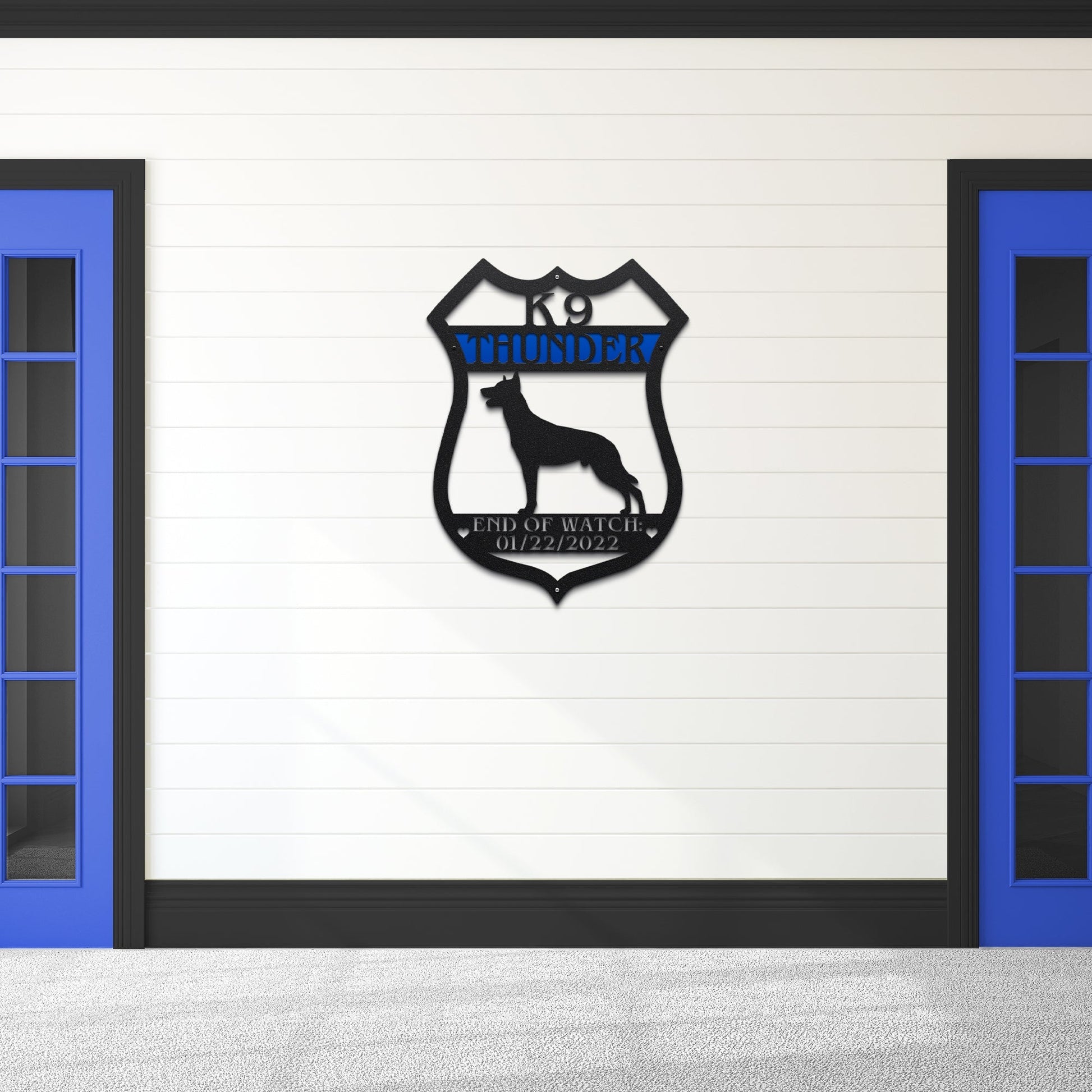 Custom K9 Police Badge Sign – Personalized Dog Unit Wall Art - HouseSensationsArt