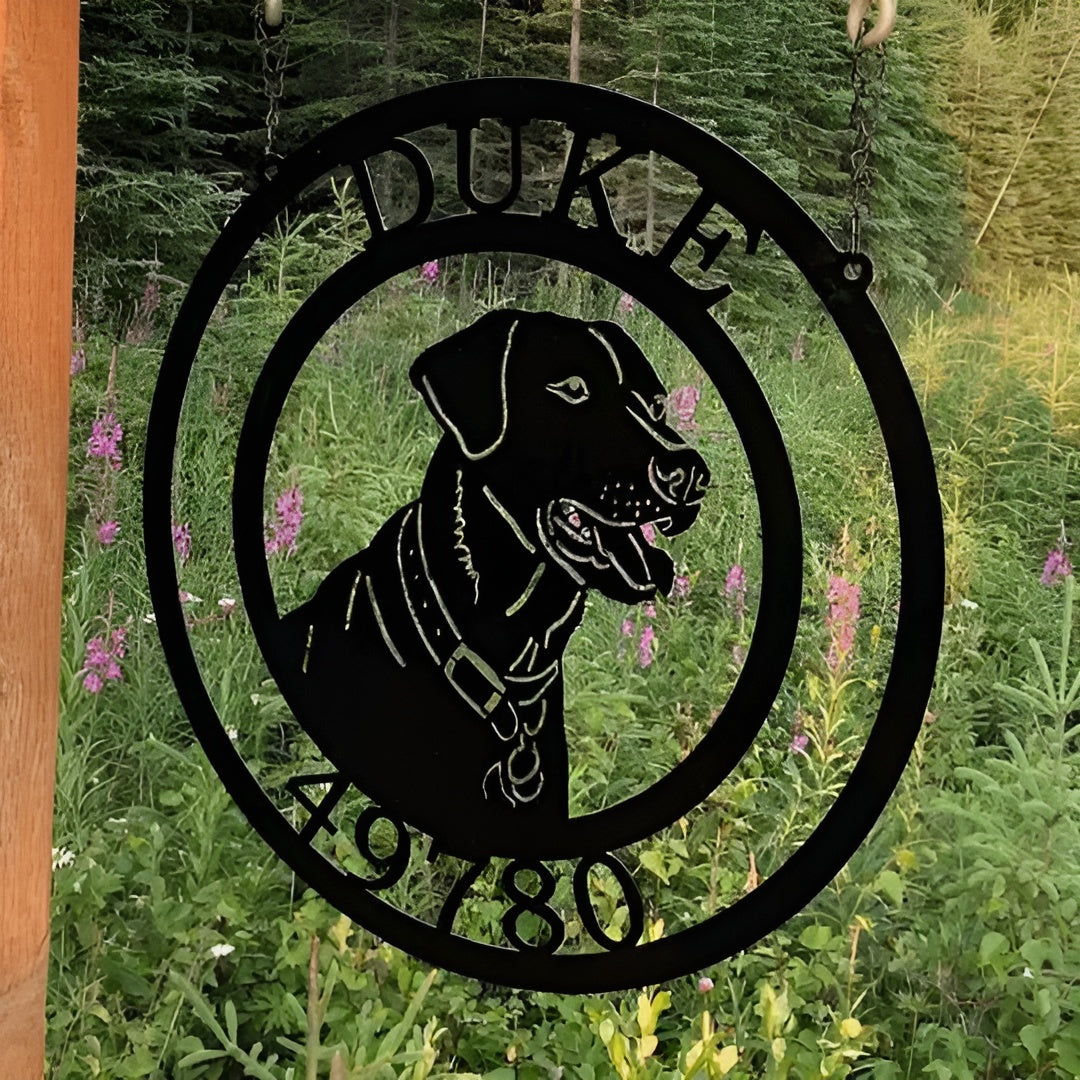 Custom Labrador Signs – Metal Dog Decor for Homes and Yards - HouseSensationsArt