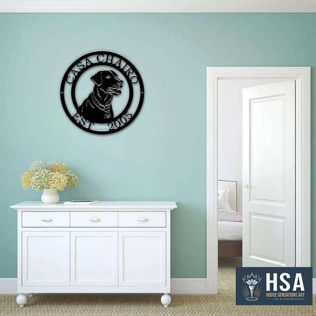 Custom Labrador Signs – Metal Dog Decor for Homes and Yards - HouseSensationsArt
