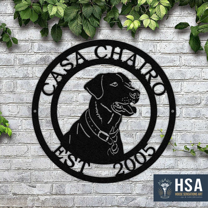 Custom Labrador Signs – Metal Dog Decor for Homes and Yards - HouseSensationsArt