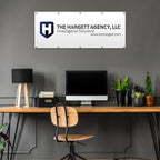 Custom laser cut and UV printed metal logo sign, perfect for branding, office, or storefront decoration
