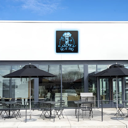 Custom LED Office & Storefront Sign - Metal Logo with Backlit Display - HouseSensationsArt