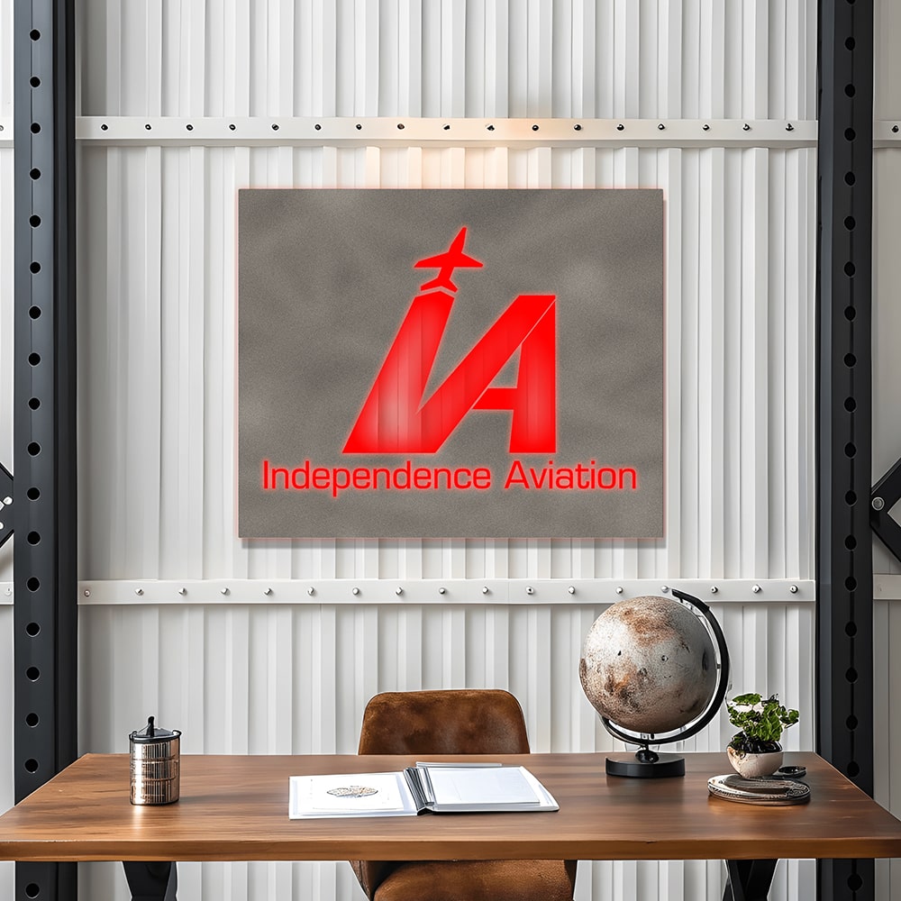 Custom Light Box Sign for Businesses - 3D Backlit Metal Logo - HouseSensationsArt