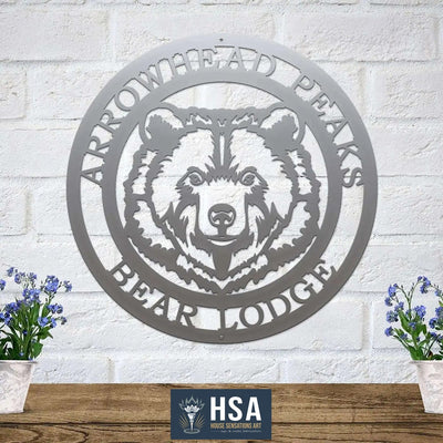 Custom Metal Bear Signs – Rustic Wall Decor for Cabins & Lodges - HouseSensationsArt