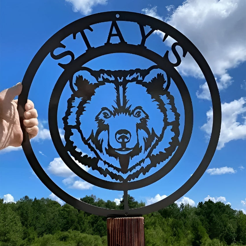 Custom Metal Bear Signs – Rustic Wall Decor for Cabins & Lodges - HouseSensationsArt