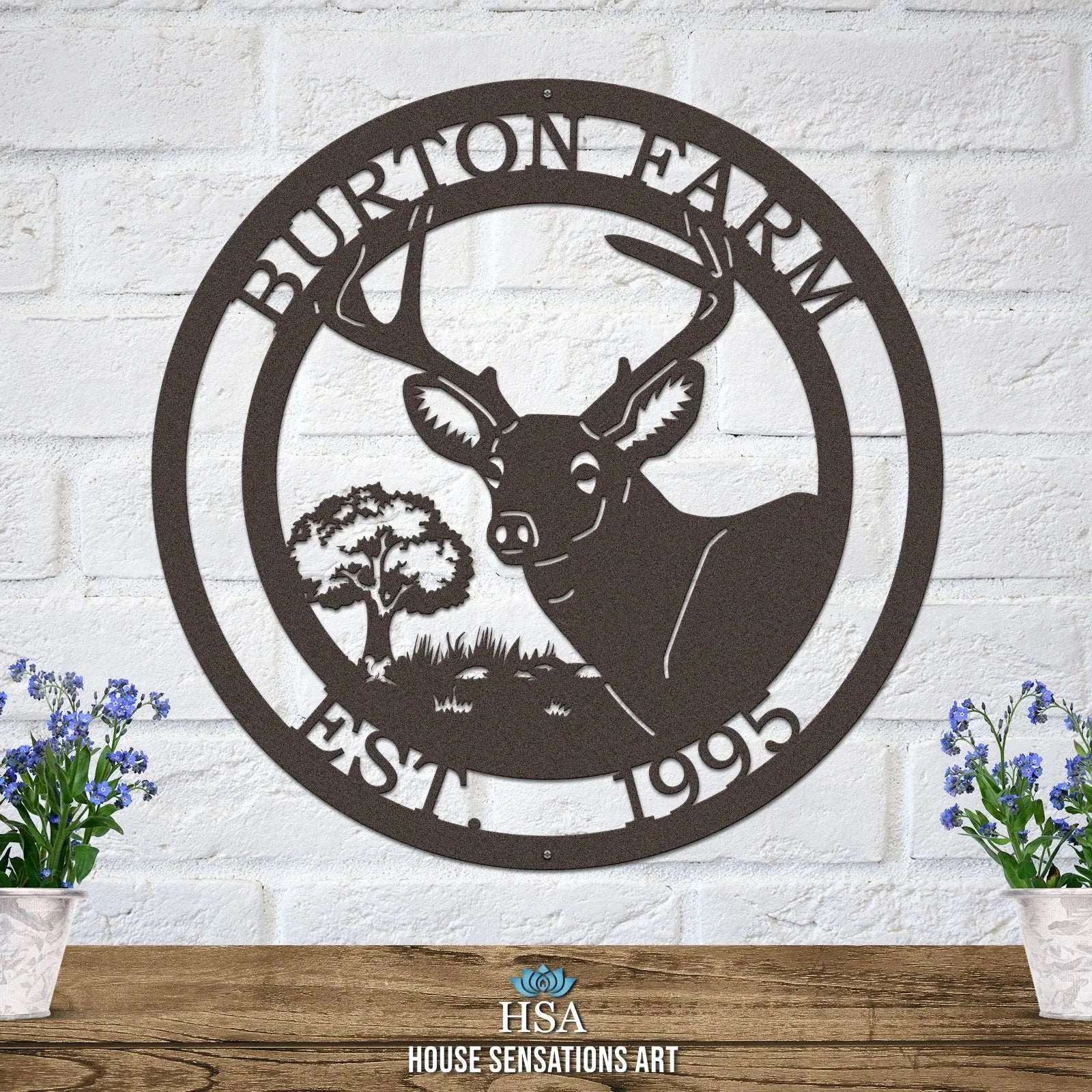 Custom Metal Deer Sign for Rustic Cabins, Lodges & Outdoors - HouseSensationsArt