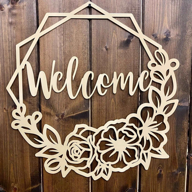 Custom Metal Door Signs – Elegant Floral Decor for Any Season - HouseSensationsArt