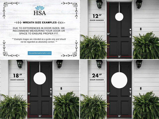 Custom Metal Door Signs – Elegant Floral Decor for Any Season - HouseSensationsArt