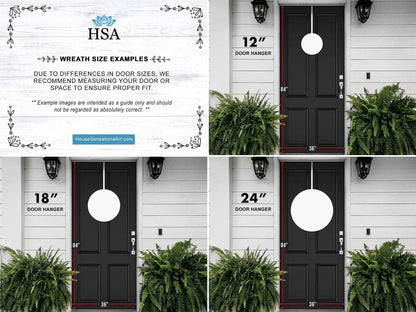 Custom Metal Door Signs – Elegant Floral Decor for Any Season - HouseSensationsArt