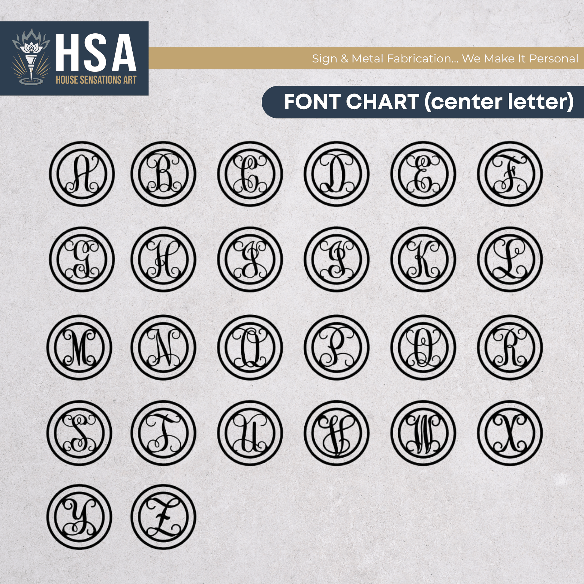 Custom Metal Family Name Sign – Personalized Monogram Wall Art - HouseSensationsArt