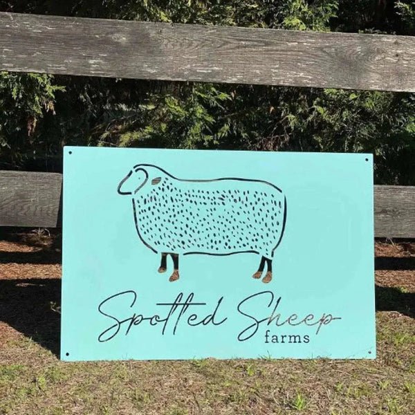 Custom Metal Farm Brand Sign | Outdoor Ranch or Farm Logo Plaque - HouseSensationsArt