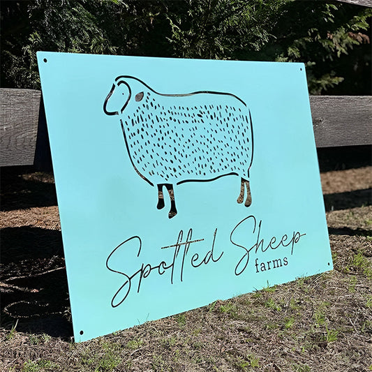 Custom Metal Farm Brand Sign | Outdoor Ranch or Farm Logo Plaque - HouseSensationsArt