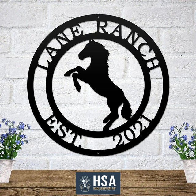 Custom Metal Horse Ranch Signs for Barns, Farmhouses & Entry Gates - HouseSensationsArt