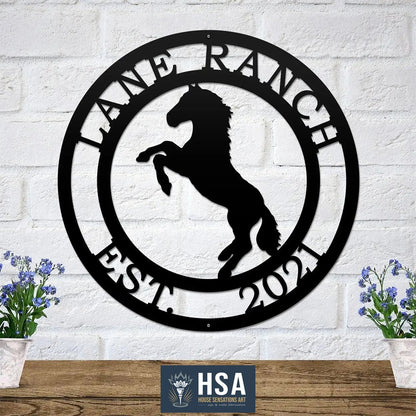 Custom Metal Horse Ranch Signs for Barns, Farmhouses & Entry Gates - HouseSensationsArt