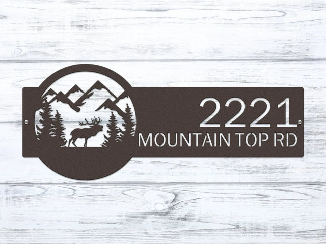 Custom Moose Signs | Metal Address Plaque for Outdoor Curb Appeal - HouseSensationsArt
