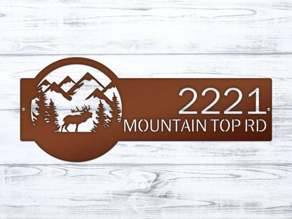 Custom Moose Signs | Metal Address Plaque for Outdoor Curb Appeal - HouseSensationsArt