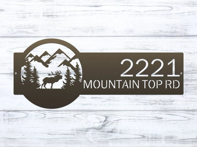 Custom Moose Signs | Metal Address Plaque for Outdoor Curb Appeal - HouseSensationsArt