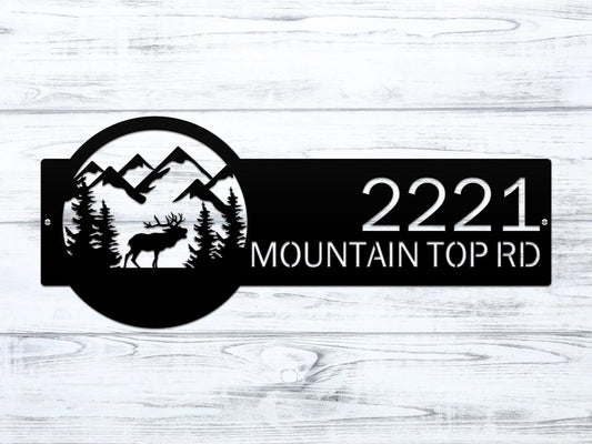 Custom Moose Signs | Metal Address Plaque for Outdoor Curb Appeal - HouseSensationsArt