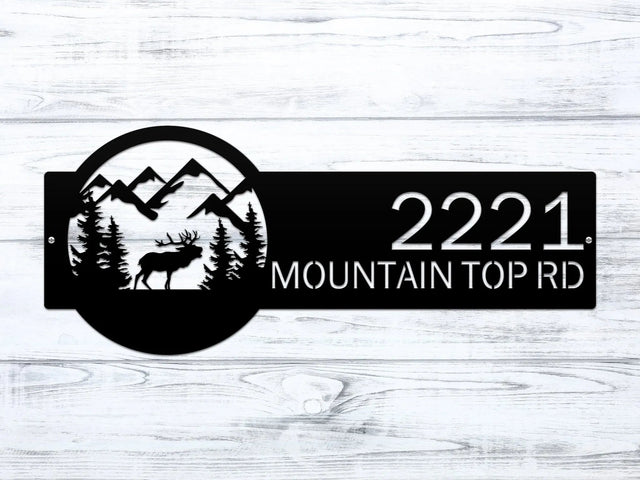 Custom Moose Signs | Metal Address Plaque for Outdoor Curb Appeal - HouseSensationsArt