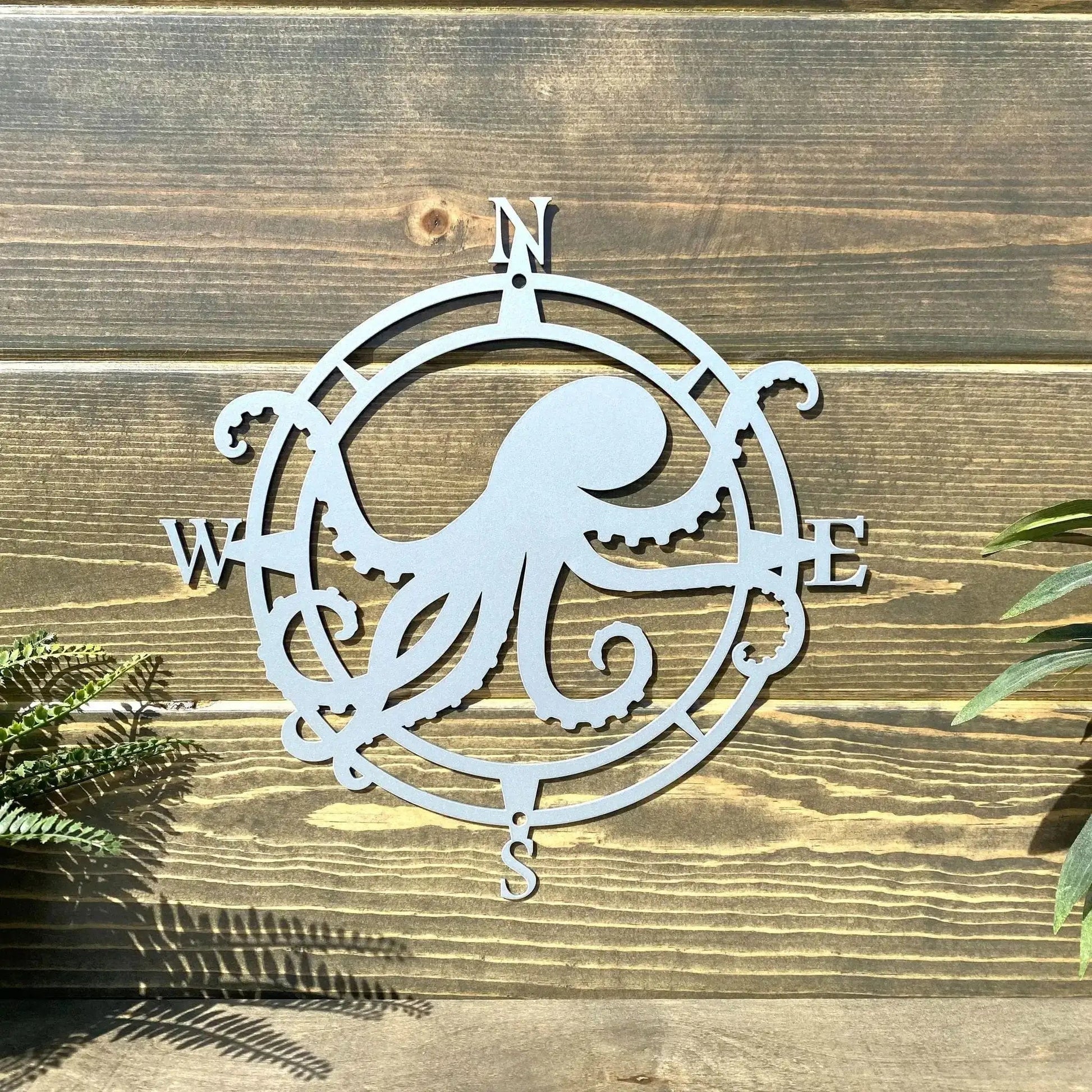 Custom Octopus Compass Sign – Nautical Metal Decor for Homes - HouseSensationsArt
