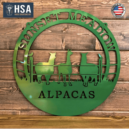 Custom Rustic Alpaca Signs – Durable Metal Farmhouse Decor - HouseSensationsArt