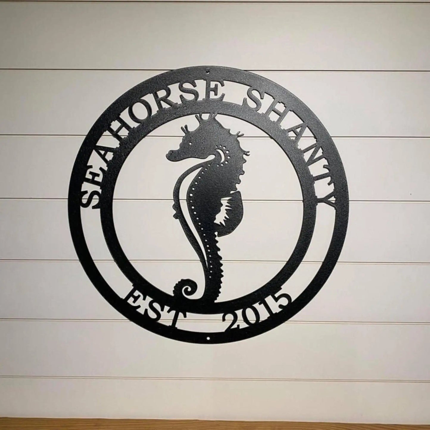 Custom Seahorse Wall Plaque – Coastal Address Sign for Beach Homes - HouseSensationsArt