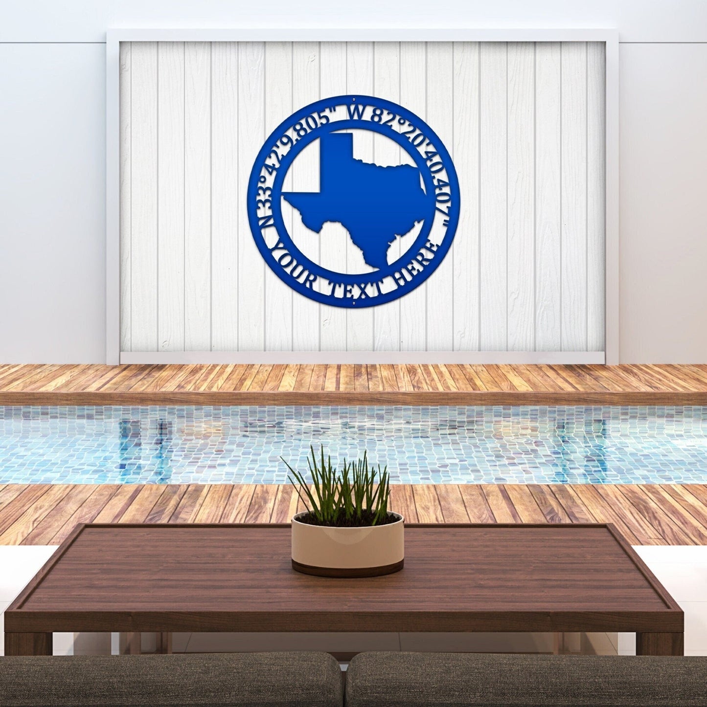 Custom State GPS Coordinates Custom Metal Sign - HouseSensationsArt