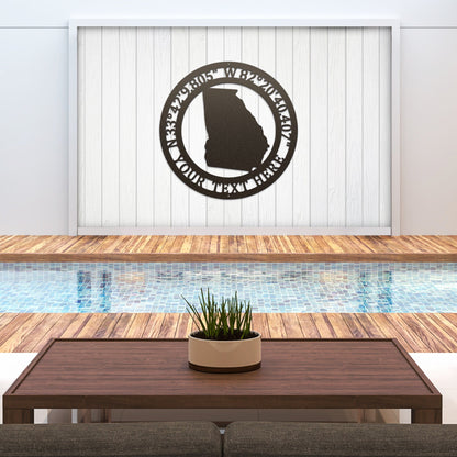 Custom State GPS Coordinates Custom Metal Sign - HouseSensationsArt