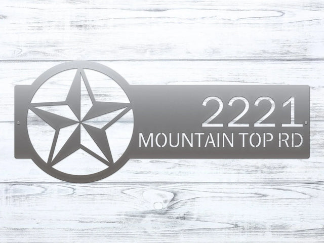 Personalized Texas house number sign for outdoor decor