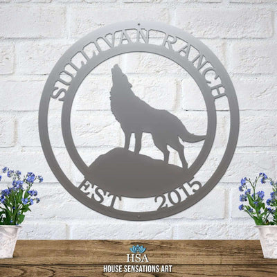 Custom Wolf Sign – Bold Rustic Decor for Cabins, Ranches & Homes - HouseSensationsArt