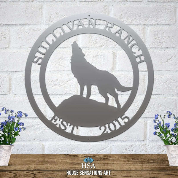 Custom Wolf Sign – Bold Rustic Decor for Cabins, Ranches & Homes