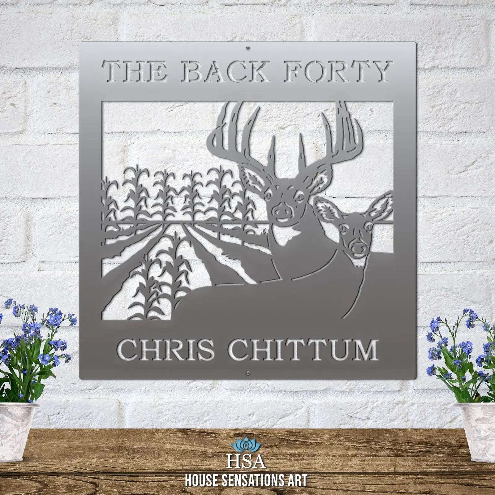 Deer Metal Sign – Personalized Farm Wall Art with Rustic Charm - HouseSensationsArt