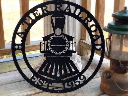 Personalized Train Sign Train Sign House Sensations Art