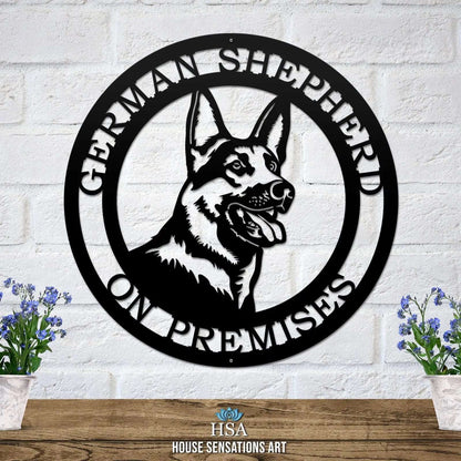 German Shepherd Established Sign-Dog Sign-HouseSensationsArt